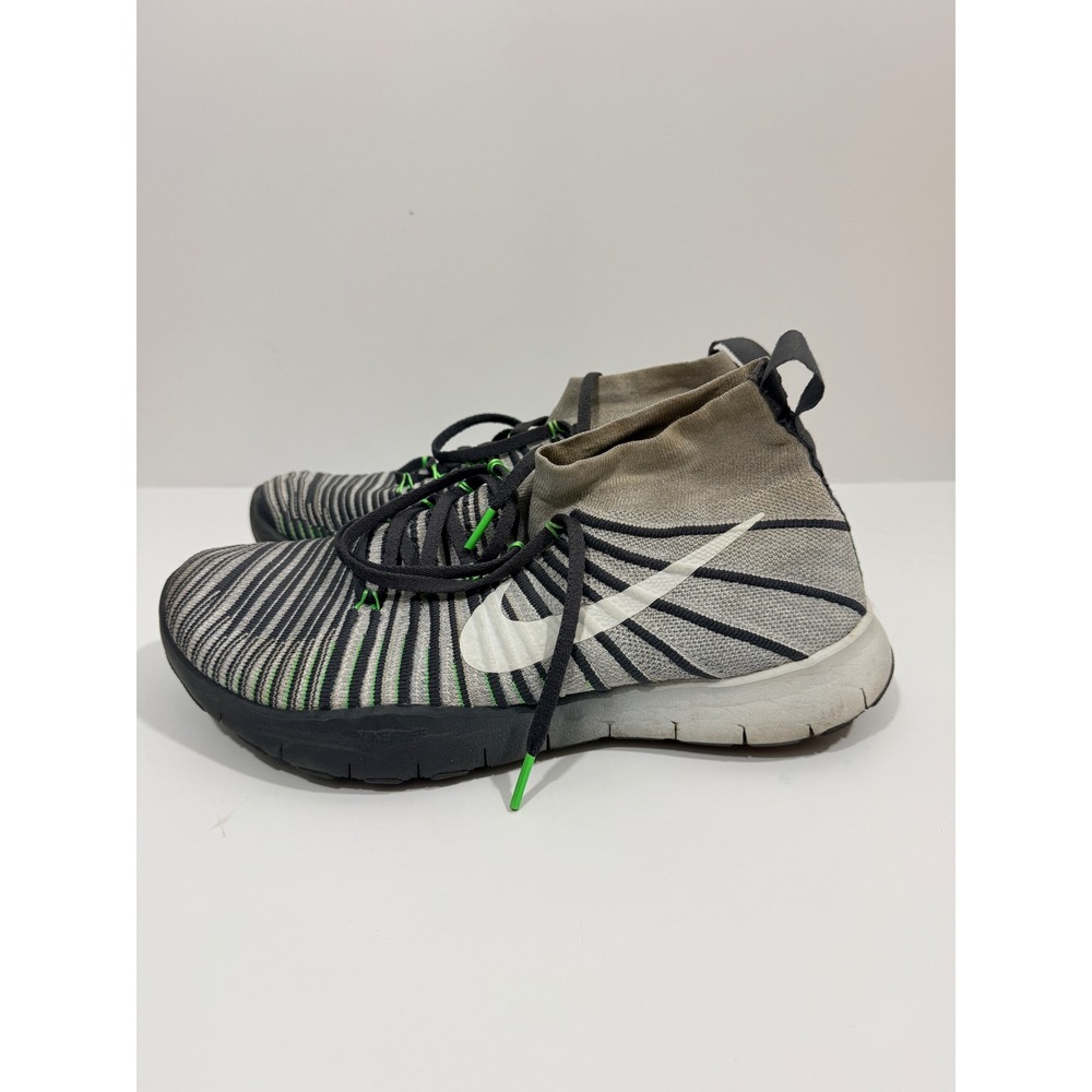 Nike Free Train Virtue Mens 11 Grey Black Green Good 833275-110 Flywire Running
